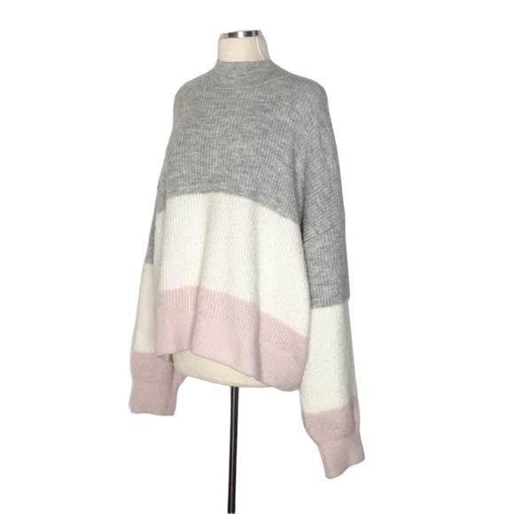 Topshop Striped Colorblock Chunky Sweater - Picture 4 of 12